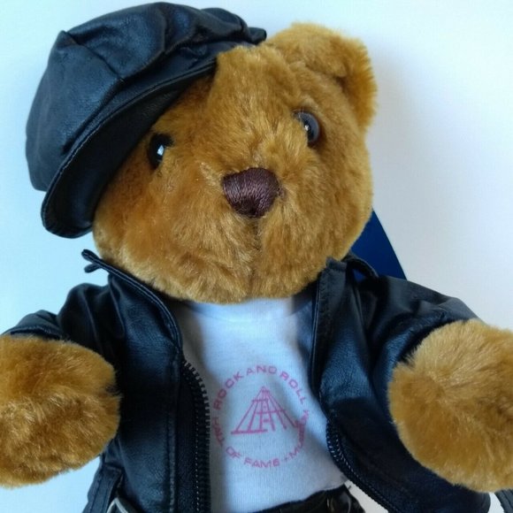 Rock and Roll Hall of Fame 12" 50's Girl Bear+9" Bulldog Rock Drummer Plush 2-Pc - Picture 3 of 12